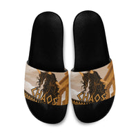 Greek Mythology Chaos Slide Sandals Ancient Temple Ruins Classical Art Greek Key Pattern