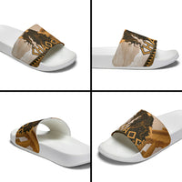 Greek Mythology Chaos Slide Sandals Ancient Temple Ruins Classical Art Greek Key Pattern