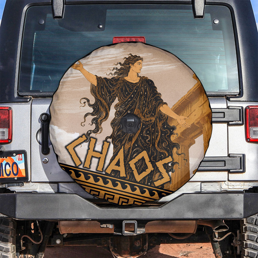 Greek Mythology Chaos Spare Tire Cover Ancient Temple Ruins Classical Art Greek Key Pattern
