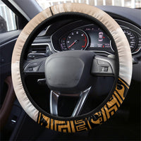 Greek Mythology Chaos Steering Wheel Cover Ancient Temple Ruins Classical Art Greek Key Pattern