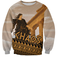 Greek Mythology Chaos Sweatshirt Ancient Temple Ruins Classical Art Greek Key Pattern