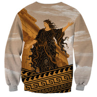 Greek Mythology Chaos Sweatshirt Ancient Temple Ruins Classical Art Greek Key Pattern