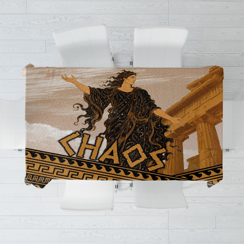 Greek Mythology Chaos Tablecloth Ancient Temple Ruins Classical Art Greek Key Pattern