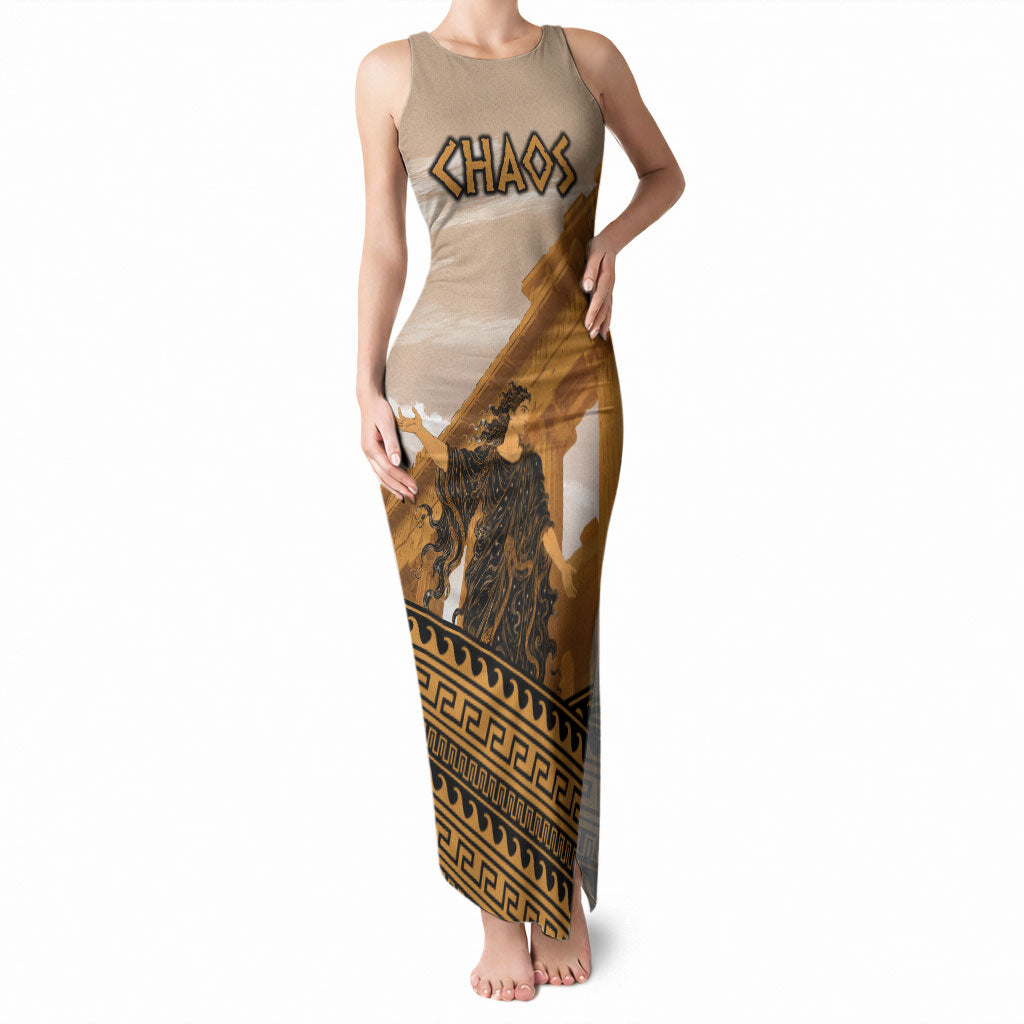 Greek Mythology Chaos Tank Maxi Dress Ancient Temple Ruins Classical Art Greek Key Pattern
