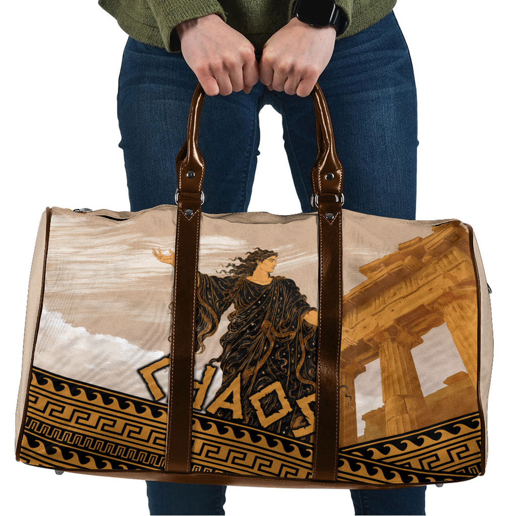 Greek Mythology Chaos Travel Bag Ancient Temple Ruins Classical Art Greek Key Pattern