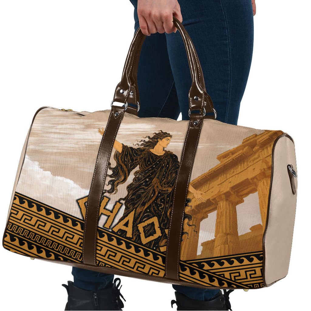 Greek Mythology Chaos Travel Bag Ancient Temple Ruins Classical Art Greek Key Pattern