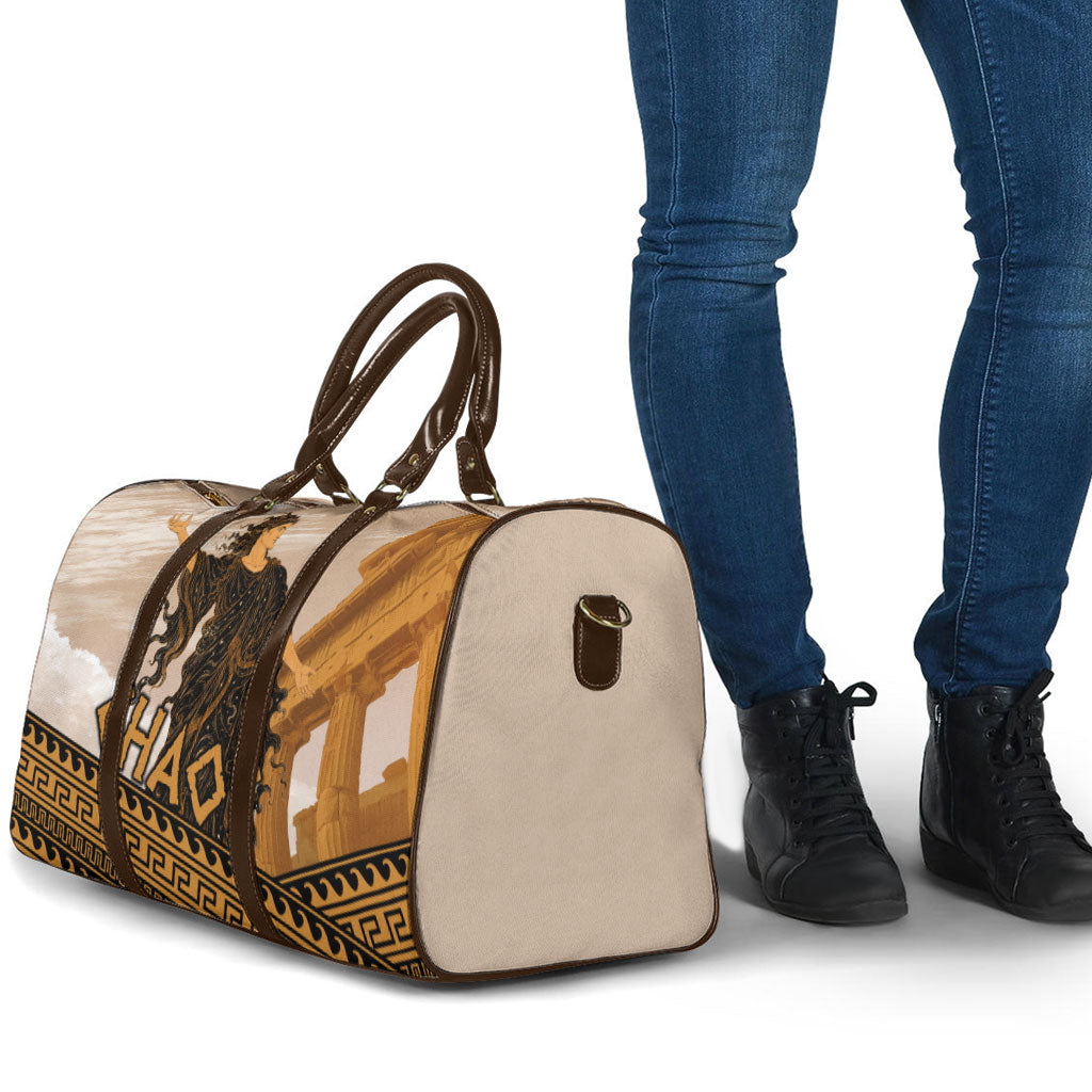 Greek Mythology Chaos Travel Bag Ancient Temple Ruins Classical Art Greek Key Pattern