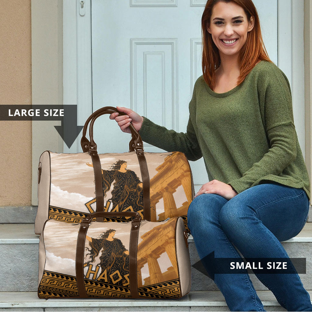 Greek Mythology Chaos Travel Bag Ancient Temple Ruins Classical Art Greek Key Pattern