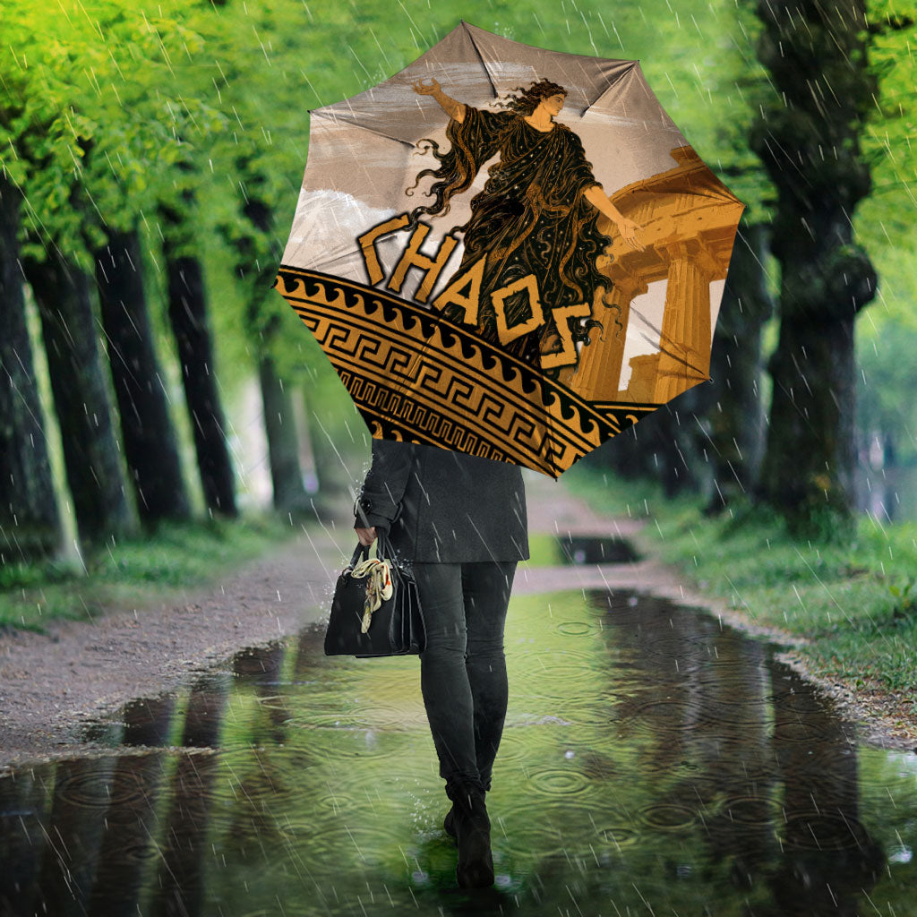 Greek Mythology Chaos Umbrella Ancient Temple Ruins Classical Art Greek Key Pattern