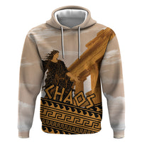 Greek Mythology Chaos Zip Hoodie Ancient Temple Ruins Classical Art Greek Key Pattern