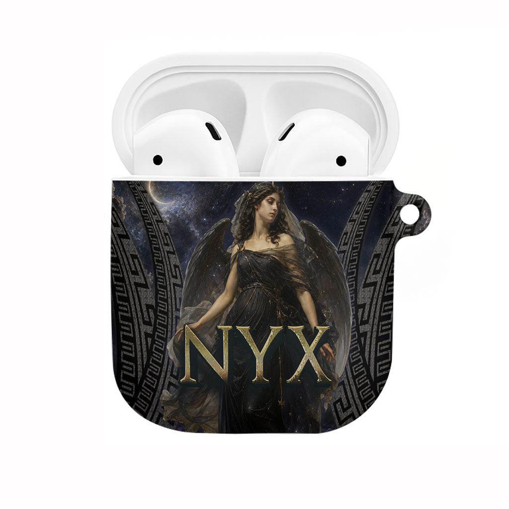 Greek Mythology Nyx AirPods Case Celestial Starry Night Classical Art Greek Key