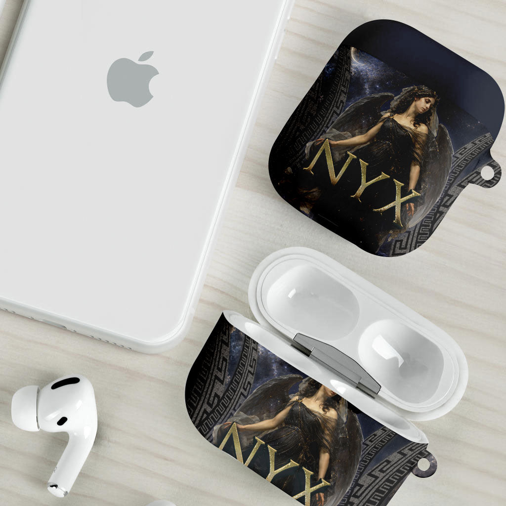 Greek Mythology Nyx AirPods Case Celestial Starry Night Classical Art Greek Key
