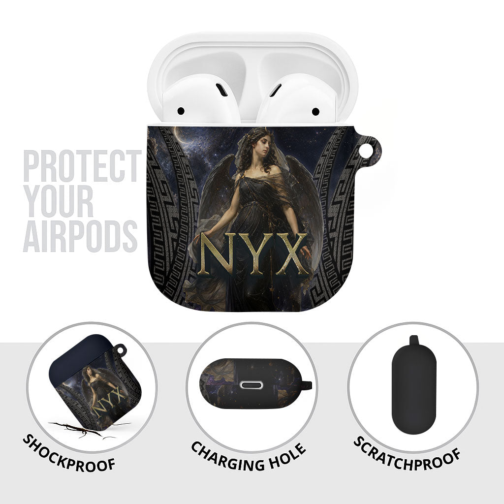 Greek Mythology Nyx AirPods Case Celestial Starry Night Classical Art Greek Key