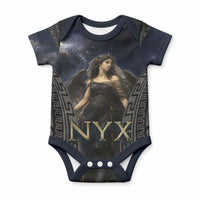 Greek Mythology Nyx Baby Onesie Celestial Starry Night Classical Art Greek Key