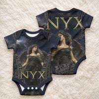 Greek Mythology Nyx Baby Onesie Celestial Starry Night Classical Art Greek Key