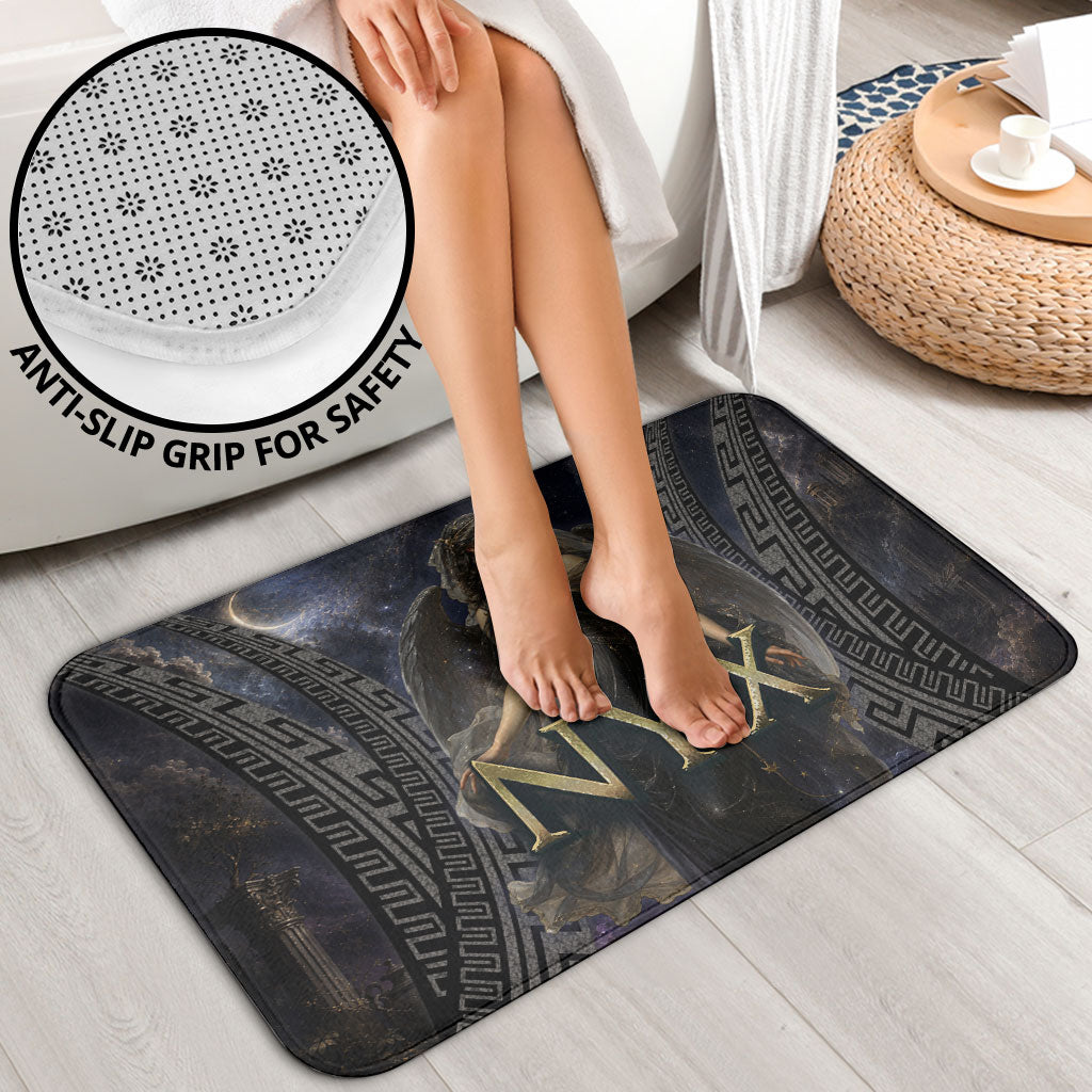 Greek Mythology Nyx Bathroom Set Celestial Starry Night Classical Art Greek Key