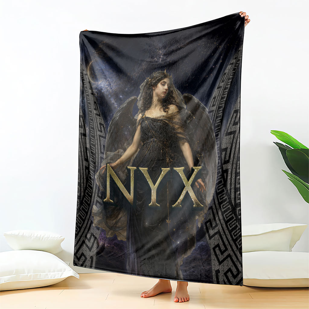 Greek Mythology Nyx Blanket Celestial Starry Night Classical Art Greek Key