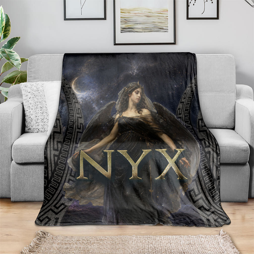 Greek Mythology Nyx Blanket Celestial Starry Night Classical Art Greek Key