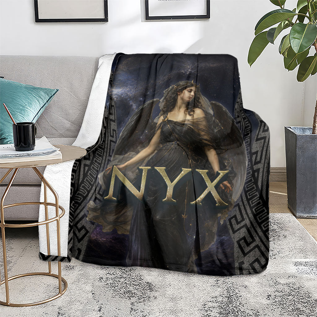 Greek Mythology Nyx Blanket Celestial Starry Night Classical Art Greek Key