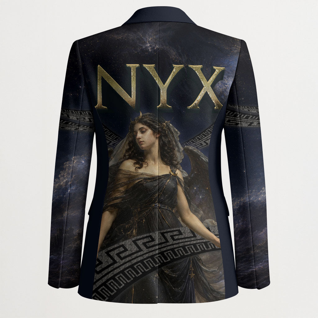 Greek Mythology Nyx Blazer Celestial Starry Night Classical Art Greek Key