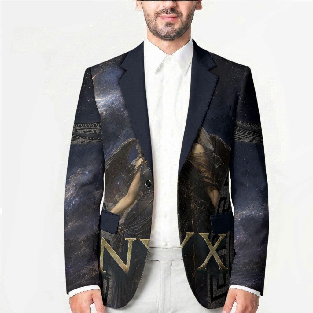 Greek Mythology Nyx Blazer Celestial Starry Night Classical Art Greek Key