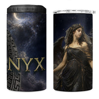 Greek Mythology Nyx 4 in 1 Can Cooler Tumbler Celestial Starry Night Classical Art Greek Key