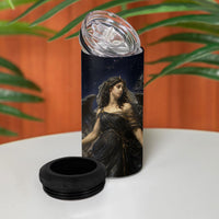 Greek Mythology Nyx 4 in 1 Can Cooler Tumbler Celestial Starry Night Classical Art Greek Key