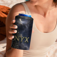 Greek Mythology Nyx 4 in 1 Can Cooler Tumbler Celestial Starry Night Classical Art Greek Key