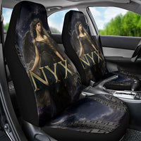 Greek Mythology Nyx Car Seat Cover Celestial Starry Night Classical Art Greek Key