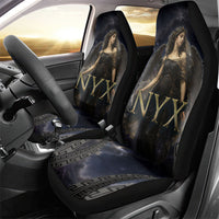 Greek Mythology Nyx Car Seat Cover Celestial Starry Night Classical Art Greek Key