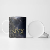 Greek Mythology Nyx Ceramic Mug Celestial Starry Night Classical Art Greek Key