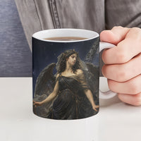 Greek Mythology Nyx Ceramic Mug Celestial Starry Night Classical Art Greek Key