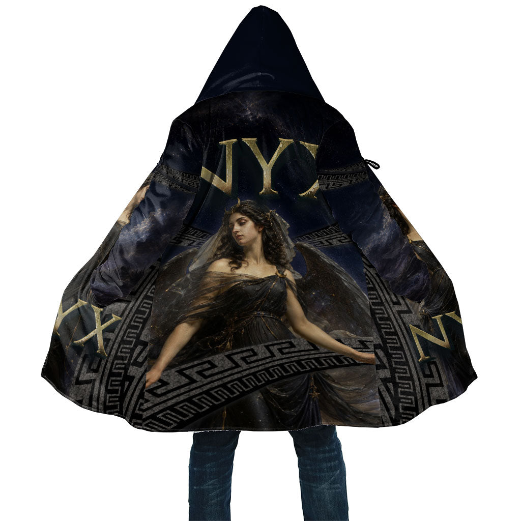 Greek Mythology Nyx Cloak Celestial Starry Night Classical Art Greek Key