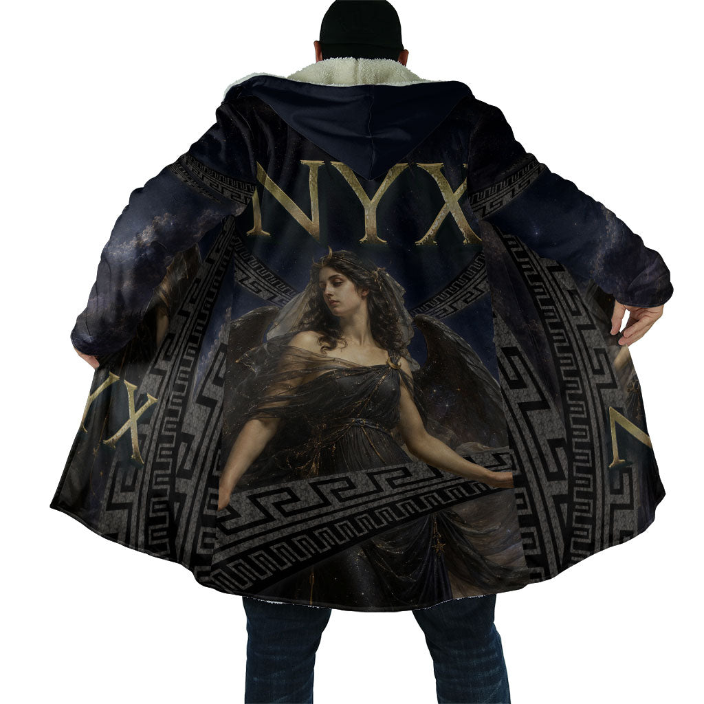Greek Mythology Nyx Cloak Celestial Starry Night Classical Art Greek Key
