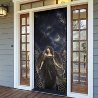 Greek Mythology Nyx Door Cover Celestial Starry Night Classical Art Greek Key