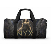 Greek Mythology Nyx Duffle Bag Celestial Starry Night Classical Art Greek Key