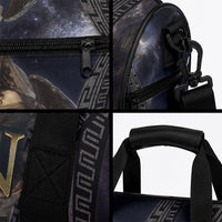 Greek Mythology Nyx Duffle Bag Celestial Starry Night Classical Art Greek Key