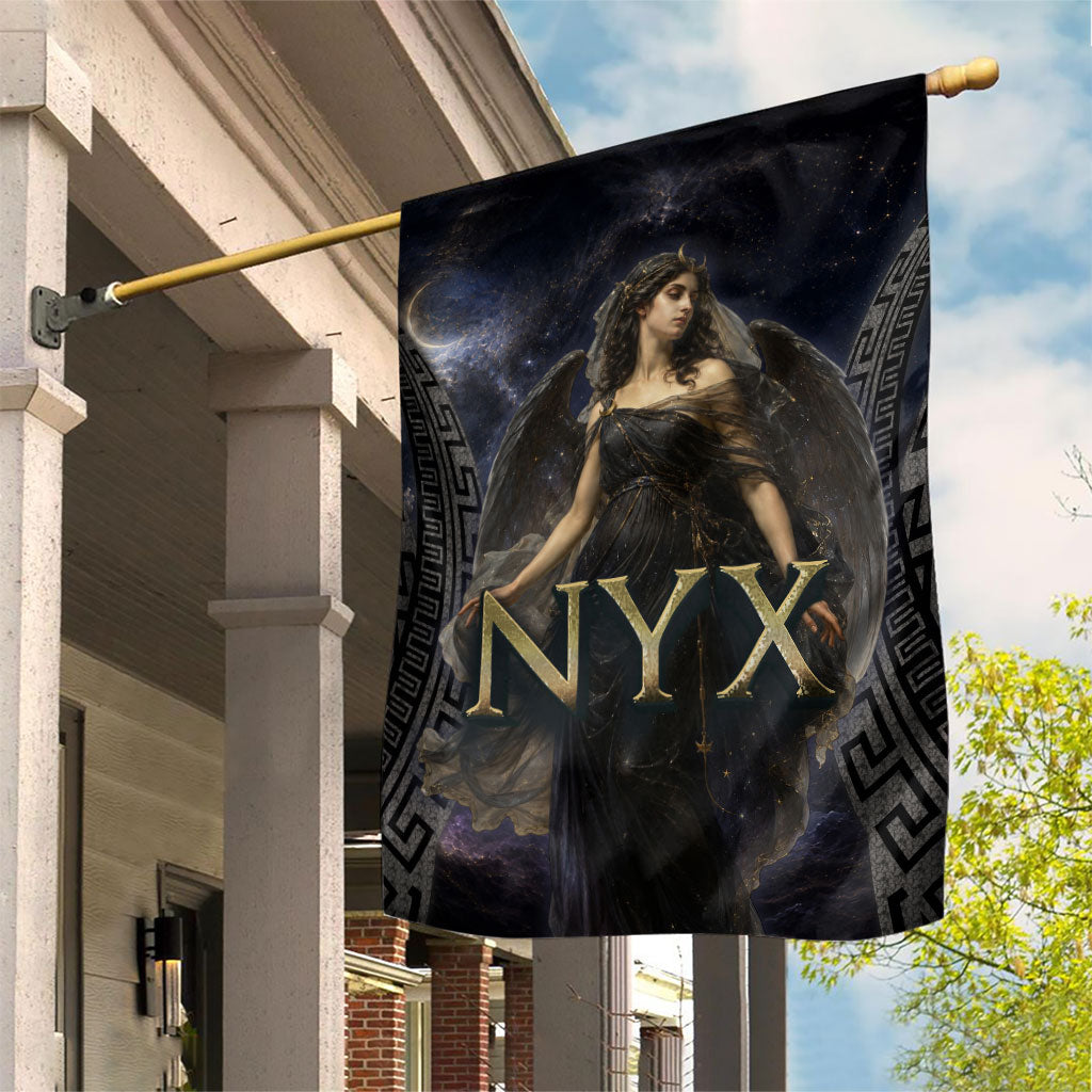 Greek Mythology Nyx Garden Flag Celestial Starry Night Classical Art Greek Key