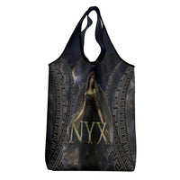 Greek Mythology Nyx Grocery Bag Celestial Starry Night Classical Art Greek Key