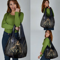 Greek Mythology Nyx Grocery Bag Celestial Starry Night Classical Art Greek Key