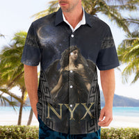 Greek Mythology Nyx Hawaiian Shirt Celestial Starry Night Classical Art Greek Key