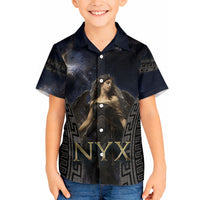 Greek Mythology Nyx Hawaiian Shirt Celestial Starry Night Classical Art Greek Key