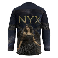 Greek Mythology Nyx Hockey Jersey Celestial Starry Night Classical Art Greek Key