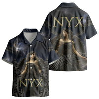 Greek Mythology Nyx Kid Hawaiian Shirt Celestial Starry Night Classical Art Greek Key