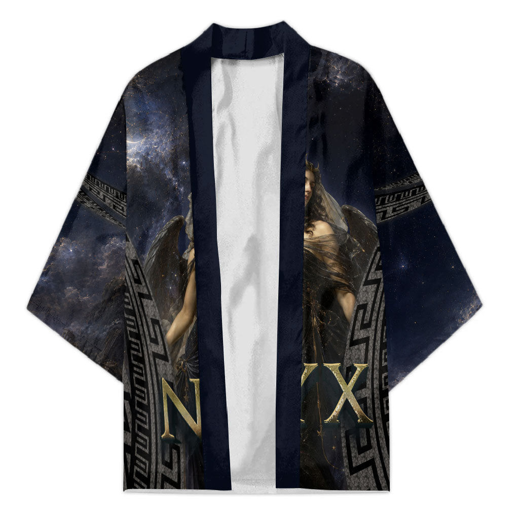 Greek Mythology Nyx Kimono Celestial Starry Night Classical Art Greek Key
