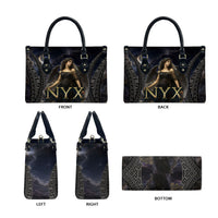 Greek Mythology Nyx Leather Bag Celestial Starry Night Classical Art Greek Key