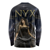 Greek Mythology Nyx Long Sleeve Shirt Celestial Starry Night Classical Art Greek Key
