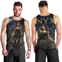 Greek Mythology Nyx Men Tank Top Celestial Starry Night Classical Art Greek Key