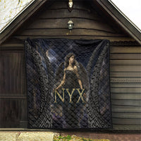 Greek Mythology Nyx Quilt Celestial Starry Night Classical Art Greek Key