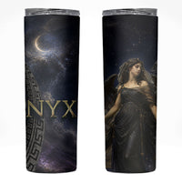 Greek Mythology Nyx Skinny Tumbler Celestial Starry Night Classical Art Greek Key